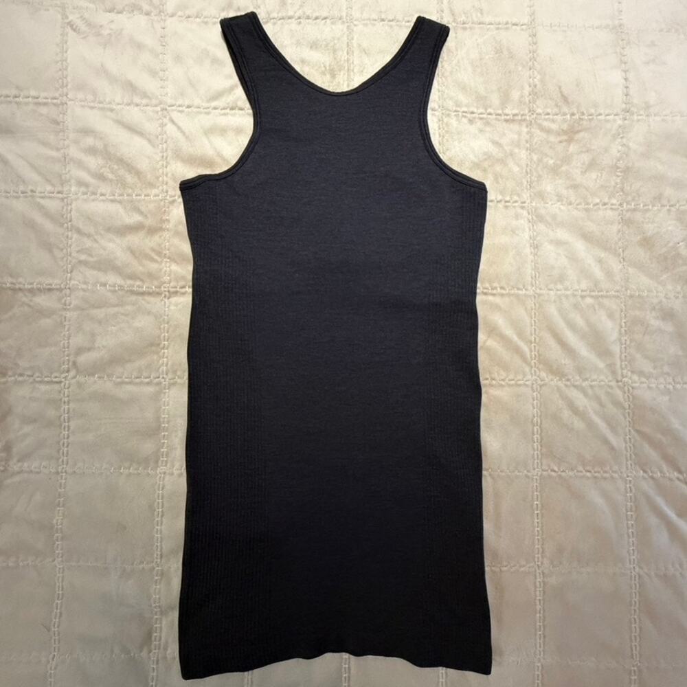 Lululemon Black Long Tank Top Built In Bra Athletic Tunic